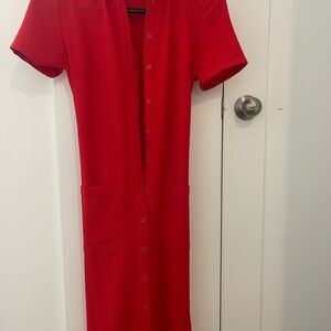 Rachel Parcell Everyday Dress Vibrant Red Midi Dress